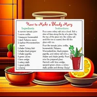 How to make a Bloody Mary Recipe Card