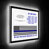 [Thin Blue Line] Back the Blue Illuminated Sign