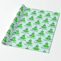 Happy Birthday Frog  Wrapping Paper