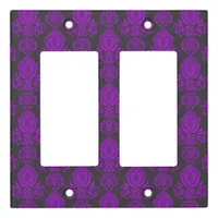 Elegant, Vintage, Victorian Damask Purple Light Switch Cover