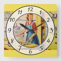 Nostalgic Vintage Retro Lady Kitchen Clock