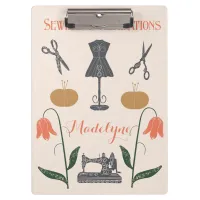 Vintage Sewing Machine Seamstress Tailor Clipboard