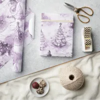 Purple Christmas Pattern#3 ID1009 Wrapping Paper