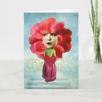 Zetti Flower Girl Collage, Birthday Card