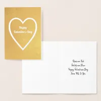 Stylish Valentine's Day Heart Real Foil Card