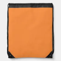 Simple One Solid Color Orange Monocolor Drawstring Bag