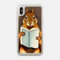 Cute Watercolor Illustration of a Squirrel Reading Speck iPhone XS Max Case