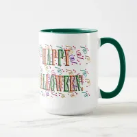 Confetti & Halloween Festival Text Mug