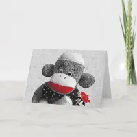 Bowty The Sock Monkey Greeting Card