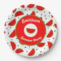 Bright Cheerful Watermelons Summer Party Paper Plates