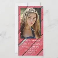 Red Barn Wood Graduation Party Invitation