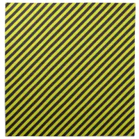 Thin Black and Yellow Diagonal Stripes Napkin