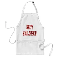 Happy Halloween Gore Text Adult Apron