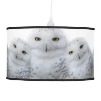 Dreamy Wisdom of Snowy Owls Family Ceiling Lamp