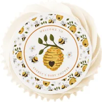 Daisy Beehive Bumblebee Bee Baby Shower Edible Frosting Rounds