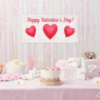 Valentine's Day Fancy Red Hearts Banner