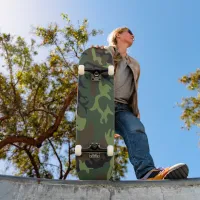 Woodland Military Green Camouflage Skateboard