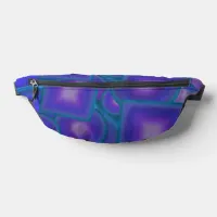 Geometric Harmony in Blues and Purples Fanny Pack