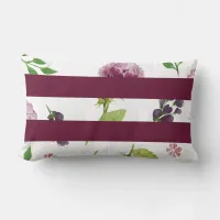 Cloverfield Burgundy Cottage Stripe Throw Pillow