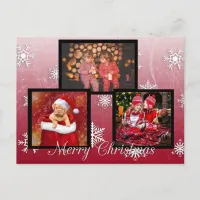 Merry Christmas Personalized Photo Postcard