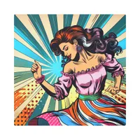 Pretty Woman Dancing Salsa Pop Art