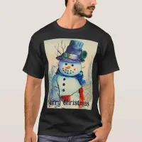 Watercolor Snowman T-Shirt