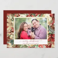 Elegant Holiday Floral Christmas Photo