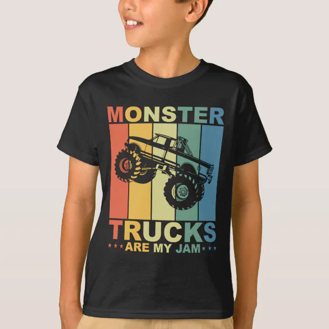 Monster Truck Car for Birthday Boy Toddlers Youth  T-Shirt