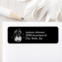 Light Weeping Crying Face Outline, ZFJG Address Label