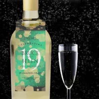 Elegant 19th Jade Wedding Anniversary Celebration Bottle Hanger Tag