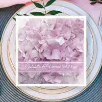 Soft Pink Hydrangea Wedding Paper Napkins