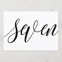 Wedding Table Numbers - Luxe Typography - Black 7