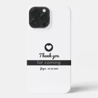 Thank You for Coming Sleek Black and White iPhone 13 Pro Max Case