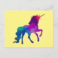 Galaxy Unicorn in Sky Colors of Blue and Purple, Z Postcard