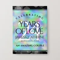 Elegant 24th Opal Wedding Anniversary Celebration Button