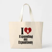 Love Expanding My Expansions Game Fun Slogan Large Tote Bag