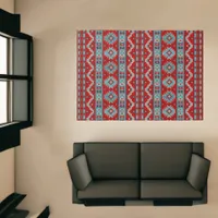 Southwest Mesas Turquoise & Red 7x5 Rug