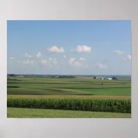 Scenic View of an Amish Farm in Wisconsin Poster