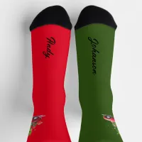 Cozy Christmas Truck Write Your Name  Socks