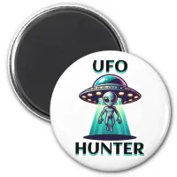 UFO Hunter | Ai Art with UFO and Alien Magnet