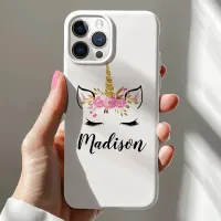 Unicorn Face With Eyelashes Personalized Name iPhone 8/7 Case