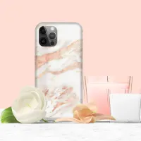 Elegant Rose Gold Marble iPhone 12 Case