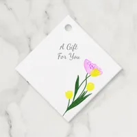 Simple Minimalist Wildflower Boho Chic Favor Tags