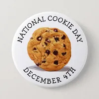 National Cookie Day December 4th Food Holiday Button