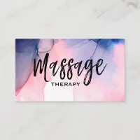 ** Massage Therapist - Massage Therapy Watercolor Business Card