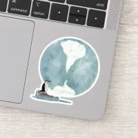 Chinstrap Penguin Dreams of Icy Earth Sticker