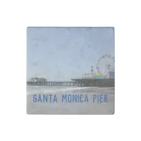 Santa Monica Pier Stone Magnet