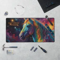  Symphony of the Galaxy - Vibrant Horse color Desk Mat