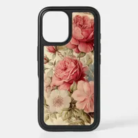 Vintage Pink and Red Roses Watercolor Illustration iPhone 16 Case