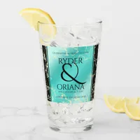 Elegant 11th 44th Turquoise Wedding Anniversary Glass